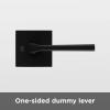 imageKwikset 91540034 Lisbon Door Handle Lever with Modern Contemporary Slim Square Design for Home Hallway or Closet Passage in Iron Matte BlackMatte Black