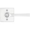imageKwikset 91540034 Lisbon Door Handle Lever with Modern Contemporary Slim Square Design for Home Hallway or Closet Passage in Iron Matte BlackPolished Chrome