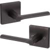 imageKwikset 91540034 Lisbon Door Handle Lever with Modern Contemporary Slim Square Design for Home Hallway or Closet Passage in Iron Matte BlackVenetian Bronze