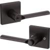 imageKwikset 91540034 Lisbon Door Handle Lever with Modern Contemporary Slim Square Design for Home Hallway or Closet Passage in Iron Matte BlackVenetian Bronze