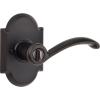 imageKwikset Austin Interior Privacy Door Handle with Lock Door Lever For Bathroom and Bedroom Venetian Bronze Reversible Keyless Turn Lock with Microban Protection