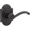 imageKwikset Austin Interior Privacy Door Handle with Lock Door Lever For Bathroom and Bedroom Venetian Bronze Reversible Keyless Turn Lock with Microban Protection