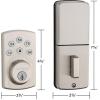 imageKwikset Powerbolt 907 Keyless Entry Deadbolt Electronic Door Lock 6 Button Keypad Auto Locking with Keyed Pick Resistant SmartKey ReKey Security Technology Satin NickelSatin Nickel