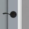 imageKwikset Balboa Dummy Door Handle Single Sided Lever for Closets French Double Doors and Pantry Venetian Bronze NonTurning Left Handed Interior PushPull Lever with Microban ProtectionMatte Black
