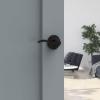 imageKwikset Balboa Dummy Door Handle Single Sided Lever for Closets French Double Doors and Pantry Venetian Bronze NonTurning Left Handed Interior PushPull Lever with Microban ProtectionMatte Black