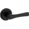 imageKwikset Katella Interior Passage Door Handle Lever For Closet and Hallway Doors Reversible NonLocking Handle Lever Matte Black with Microban ProtectionMatte Black