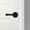 imageKwikset Katella Interior Passage Door Handle Lever For Closet and Hallway Doors Reversible NonLocking Handle Lever Matte Black with Microban ProtectionMatte Black