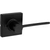 imageKwikset Ladera Interior Passage Door Handle Lever For Closet and Hallway Doors Reversible NonLocking Handle Lever Matte Black with Microban Protection