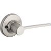 imageKwikset Ladera Interior Passage Door Handle Lever For Closet and Hallway Doors Reversible NonLocking Handle Lever Satin Nickel with Microban Protection