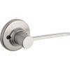 imageKwikset Ladera Dummy Door Handle Single Sided Lever for Closets French Double Doors and Pantry Satin Nickel NonTurning Left Handed Interior PushPull Lever with Microban Protection