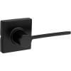 imageKwikset Ladera Interior Passage Door Handle Lever For Closet and Hallway Doors Reversible NonLocking Handle Lever Matte Black with Microban Protection
