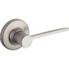 imageKwikset Ladera Interior Passage Door Handle Lever For Closet and Hallway Doors Reversible NonLocking Handle Lever Satin Nickel with Microban Protection