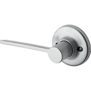 imageKwikset Ladera Dummy Door Handle Single Sided Lever for Closets French Double Doors and Pantry Satin Nickel NonTurning Right Handed Interior PushPull Lever with Microban Protection