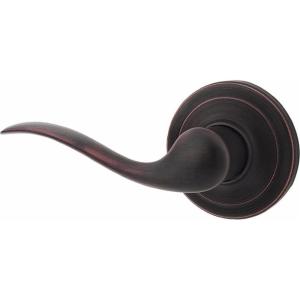 imageKwikset Tustin Interior Passage Door Handle Lever For Closet and Hallway Doors Reversible NonLocking Handle Lever Venetian Bronze with Microban Protection