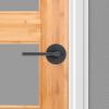 imageKwikset Lisbon Interior Privacy Door Handle with Lock Door Lever For Bathroom and Bedroom Polished Chrome Reversible Keyless Push Button Lock Door LeverMatte Black