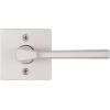 imageKwikset Lisbon Interior Privacy Door Handle with Lock Door Lever For Bathroom and Bedroom Polished Chrome Reversible Keyless Push Button Lock Door LeverSatin Nickel