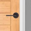 imageKwikset Lisbon Interior Privacy Door Handle with Lock Door Lever For Bathroom and Bedroom Polished Chrome Reversible Keyless Push Button Lock Door LeverVenetian Bronze