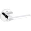 imageKwikset Lisbon Interior Privacy Door Handle with Lock Door Lever For Bathroom and Bedroom Polished Chrome Reversible Keyless Push Button Lock Door LeverPolished Chrome