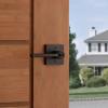 imageKwikset Lisbon Interior Privacy Door Handle with Lock Door Lever For Bathroom and Bedroom Polished Chrome Reversible Keyless Push Button Lock Door LeverVenetian Bronze