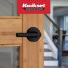 imageKwikset Milan Entry Door Handle with Lock and Key Secure Keyed Reversible Lever Exterior Doorlock For Front Entrance and Bedrooms Polished Chrome Pick Resistant Smartkey Rekey SecurityMatte Black
