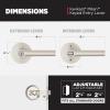 imageKwikset Milan Entry Door Handle with Lock and Key Secure Keyed Reversible Lever Exterior Doorlock For Front Entrance and Bedrooms Polished Chrome Pick Resistant Smartkey Rekey SecuritySatin Nickel