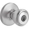 imageKwikset Tylo Entry Door Knob with Lock and Key Secure Keyed Handle Exterior Doorlock Doorknob For Front Entrance and Bedrooms in Satin ChromeSatin Chrome
