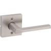 imageKwikset Lisbon Interior Privacy Door Handle with Lock Door Lever For Bathroom and Bedroom Polished Chrome Reversible Keyless Push Button Lock Door LeverSatin Nickel