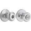 imageKwikset Tylo Entry Door Knob with Lock and Key Secure Keyed Handle Exterior Doorlock Doorknob For Front Entrance and Bedrooms in Satin ChromeSatin Chrome