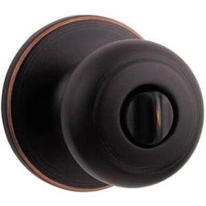 imageKwikset Cove Interior Privacy Door Knob with Lock Door Handle For Bathroom and Bedroom Venetian Bronze Keyless Turn Lock Doorknob