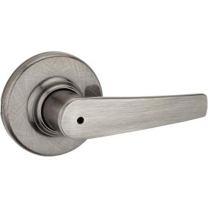imageKwikset Delta Interior Passage Door Handle Lever For Closet and Hallway Doors Reversible NonLocking Handle Lever Satin ChromeAntique Nickel