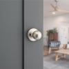 imageKwikset Polo Interior Privacy Door Knob with Lock Door Handle For Bathroom and Bedroom Venetian Bronze Keyless Turn Lock DoorknobSatin Nickel