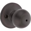 imageKwikset Polo Interior Privacy Door Knob with Lock Door Handle For Bathroom and Bedroom Venetian Bronze Keyless Turn Lock DoorknobVenetian Bronze
