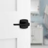 imageKwikset Tripoli Lever Interior Privacy Door Handle with Lock Door Lever For Bathroom and Bedroom Polished Chrome Reversible Keyless Turn LockMatte Black