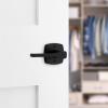imageKwikset Tripoli Lever Interior Privacy Door Handle with Lock Door Lever For Bathroom and Bedroom Polished Chrome Reversible Keyless Turn LockMatte Black