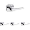 imageKwikset Tripoli Lever Interior Privacy Door Handle with Lock Door Lever For Bathroom and Bedroom Polished Chrome Reversible Keyless Turn LockPolished Chrome