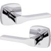 imageKwikset Tripoli Lever Interior Privacy Door Handle with Lock Door Lever For Bathroom and Bedroom Polished Chrome Reversible Keyless Turn LockPolished Chrome