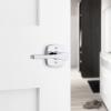 imageKwikset Tripoli Lever Interior Privacy Door Handle with Lock Door Lever For Bathroom and Bedroom Polished Chrome Reversible Keyless Turn LockPolished Chrome