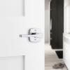 imageKwikset Tripoli Lever Interior Privacy Door Handle with Lock Door Lever For Bathroom and Bedroom Polished Chrome Reversible Keyless Turn LockPolished Chrome