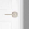 imageKwikset Tripoli Lever Interior Privacy Door Handle with Lock Door Lever For Bathroom and Bedroom Polished Chrome Reversible Keyless Turn LockSatin Nickel