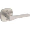 imageKwikset Tripoli Lever Interior Privacy Door Handle with Lock Door Lever For Bathroom and Bedroom Polished Chrome Reversible Keyless Turn LockSatin Nickel
