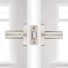 imageKwikset Tripoli Lever Interior Privacy Door Handle with Lock Door Lever For Bathroom and Bedroom Polished Chrome Reversible Keyless Turn LockSatin Nickel