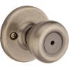 imageKwikset Tylo Interior Privacy Door Knob with Lock Door Handle For Bathroom and Bedroom Satin Chrome Keyless Turn Lock DoorknobAntique Brass