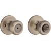 imageKwikset Tylo Interior Privacy Door Knob with Lock Door Handle For Bathroom and Bedroom Satin Chrome Keyless Turn Lock DoorknobAntique Brass