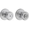 imageKwikset Tylo Interior Privacy Door Knob with Lock Door Handle For Bathroom and Bedroom Satin Chrome Keyless Turn Lock DoorknobSatin Chrome