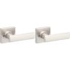 imageKwikset Breton Dummy Door Handle 2 Pack Single Sided Lever for Closets French Double Doors and Pantry Satin Nickel NonTurning Reversible Interior PushPull Lever with Microban Protection