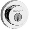 imageKwikset Milan Deadbolt Lock Satin Nickel Round Exterior Keyed Front Entry Door Pick Resistant SmartKey Rekey Security Single Cylinder Dead Bolt with Microban ProtectionPolished Chrome