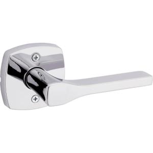 imageKwikset Tripoli Lever Interior Privacy Door Handle with Lock Door Lever For Bathroom and Bedroom Polished Chrome Reversible Keyless Turn LockPolished Chrome