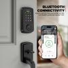 imageKwikset Aura Reach Smart Lock Matter and Bluetooth Enabled Keyless Entry Door Lock Deadbolt Proximity Wakeup Geofence AutoUnlock Satin NickelMatte Black