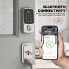 imageKwikset Aura Reach Smart Lock Matter and Bluetooth Enabled Keyless Entry Door Lock Deadbolt Proximity Wakeup Geofence AutoUnlock Satin NickelSatin Nickel