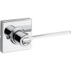 imageKwikset Ladera Door Lever Privacy Lock Handle for Bedroom and Bathroom Square Rose in Polished Chrome